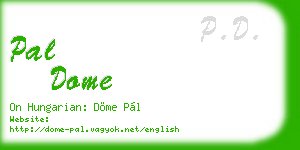 pal dome business card